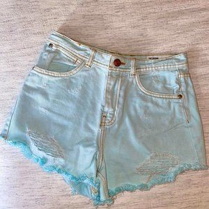 Zara Trafaluc Denim High Waisted Shorts (02)